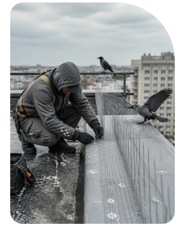 Защита от ворон под ключ в Орехове-Зуеве по цене от 5210 р. | Сенат-Рхв